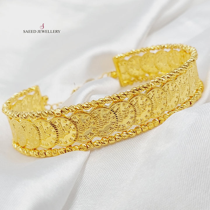 21K Gold One Range Eighths Bracelet by Saeed Jewelry - Image 4