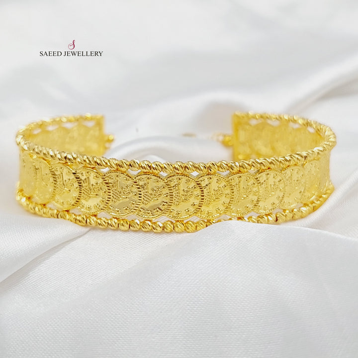 21K Gold One Range Eighths Bracelet by Saeed Jewelry - Image 5