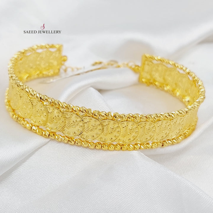 21K Gold One Range Eighths Bracelet by Saeed Jewelry - Image 9