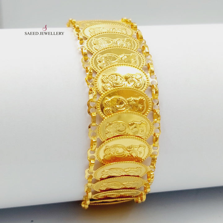 21K Gold Ounce Bracelet by Saeed Jewelry - Image 5