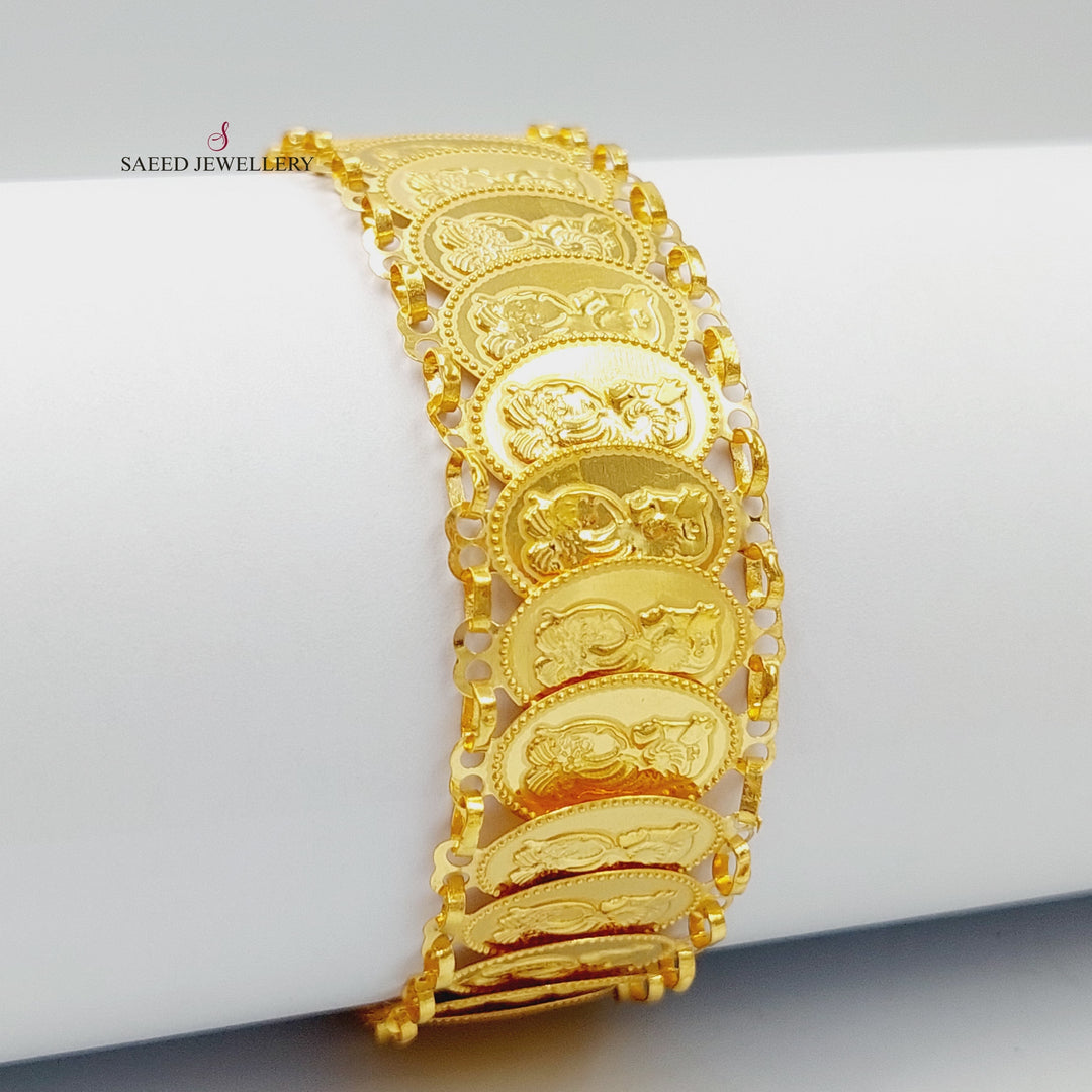 Ounce Bracelet Made Of 21K Yellow Gold by Saeed Jewelry-27892