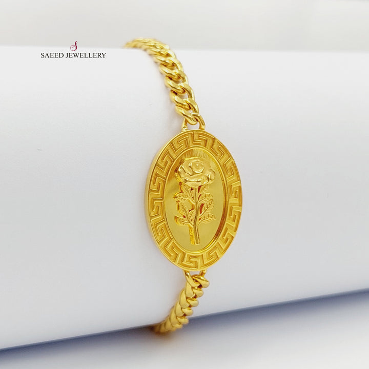 21K Gold Ounce Bracelet by Saeed Jewelry - Image 4