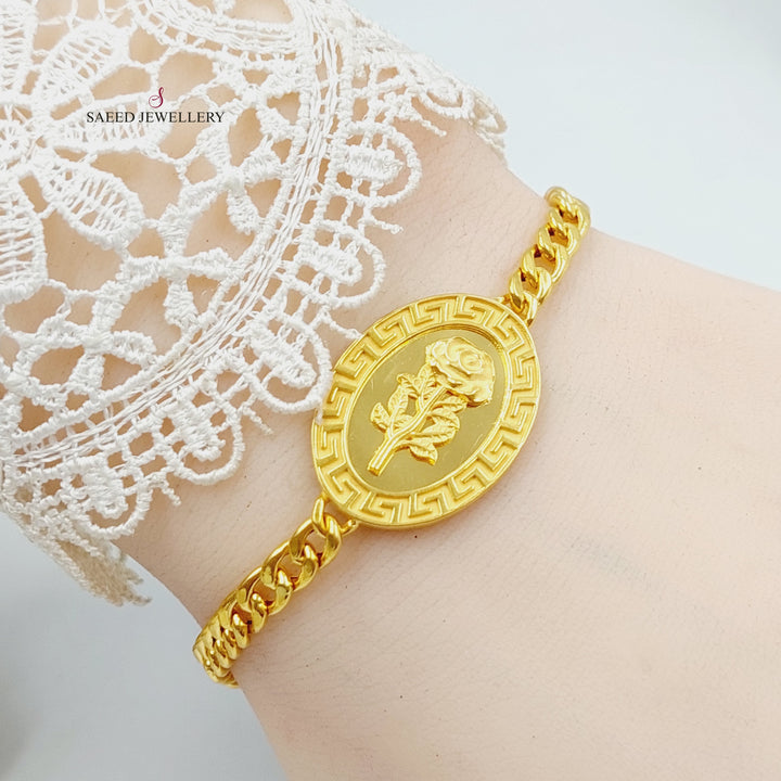 21K Gold Ounce Bracelet by Saeed Jewelry - Image 3