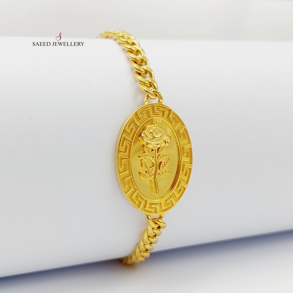Ounce Bracelet Made Of 21K Yellow Gold by Saeed Jewelry-27928