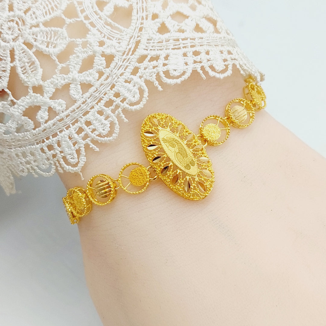 21K Gold Ounce Bracelet by Saeed Jewelry - Image 2