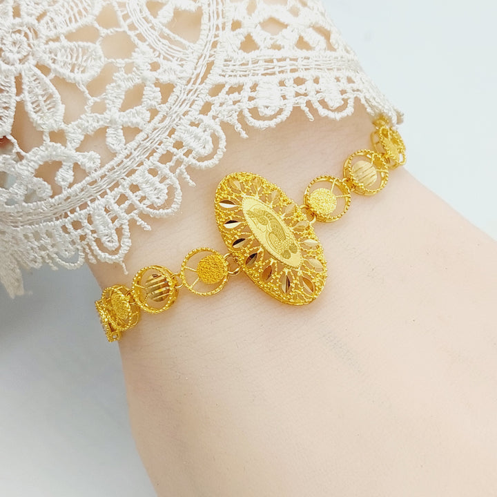 21K Gold Ounce Bracelet by Saeed Jewelry - Image 2