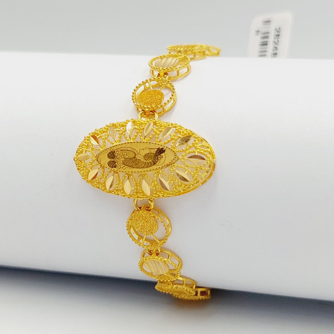 21K Gold Ounce Bracelet by Saeed Jewelry - Image 4