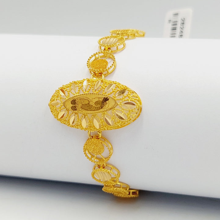 21K Gold Ounce Bracelet by Saeed Jewelry - Image 4