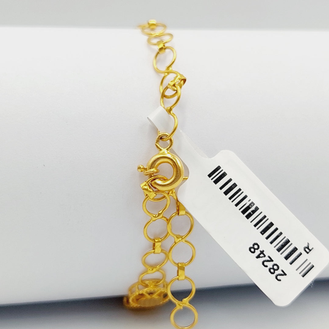 21K Gold Ounce Bracelet by Saeed Jewelry - Image 5