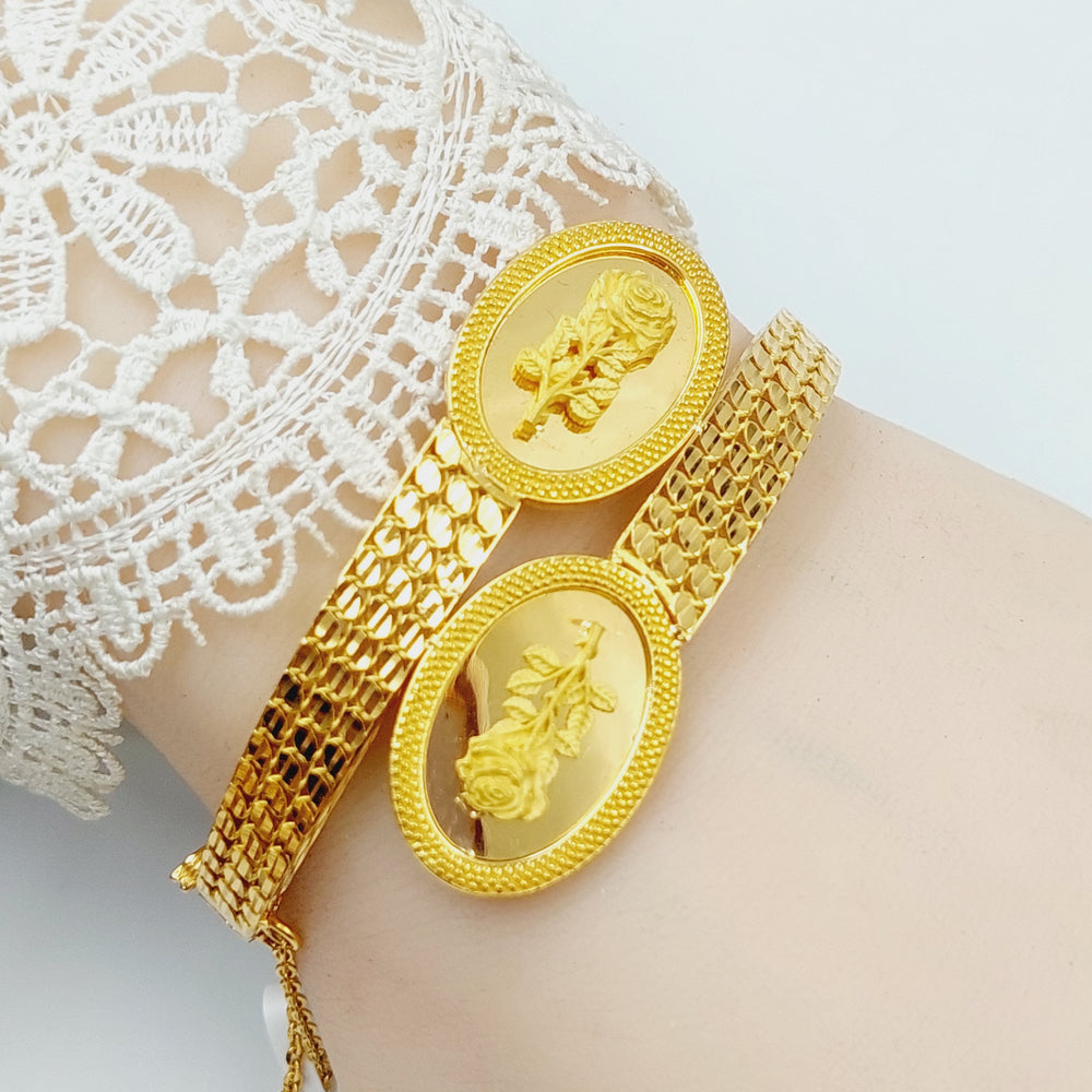 21K Gold Ounce Bracelet by Saeed Jewelry - Image 2