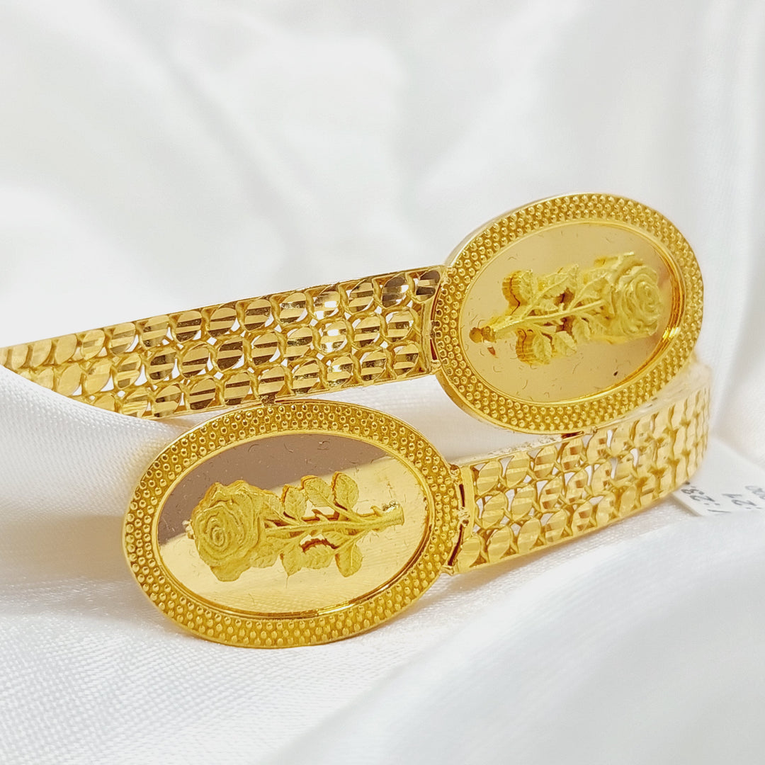 21K Gold Ounce Bracelet by Saeed Jewelry - Image 4