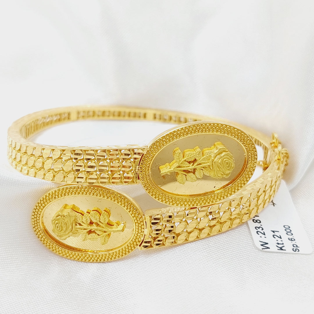 Ounce Bracelet Made Of 21K Yellow Gold by Saeed Jewelry-28504