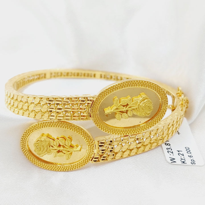 Ounce Bracelet Made Of 21K Yellow Gold by Saeed Jewelry-28504