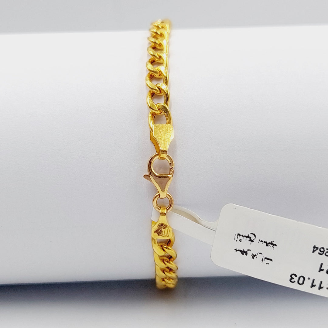 21K Gold Ounce Bracelet by Saeed Jewelry - Image 3