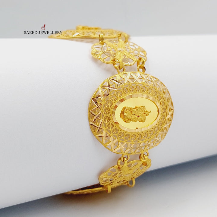 Ounce Bracelet  Made Of 21K Yellow Gold by Saeed Jewelry-28957