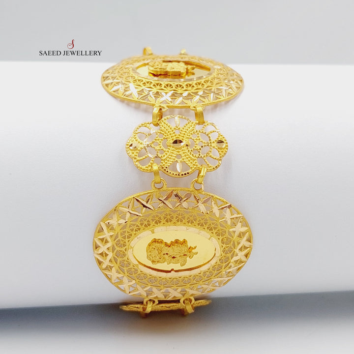 21K Gold Ounce Bracelet by Saeed Jewelry - Image 1