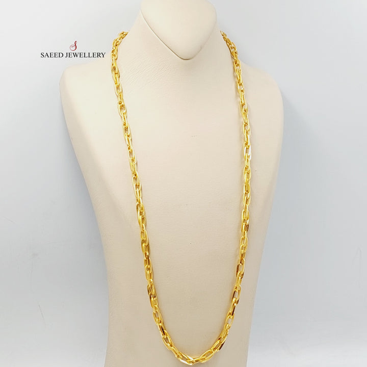 21K Gold Ounce Cuban Links Chain 70cm by Saeed Jewelry - Image 4