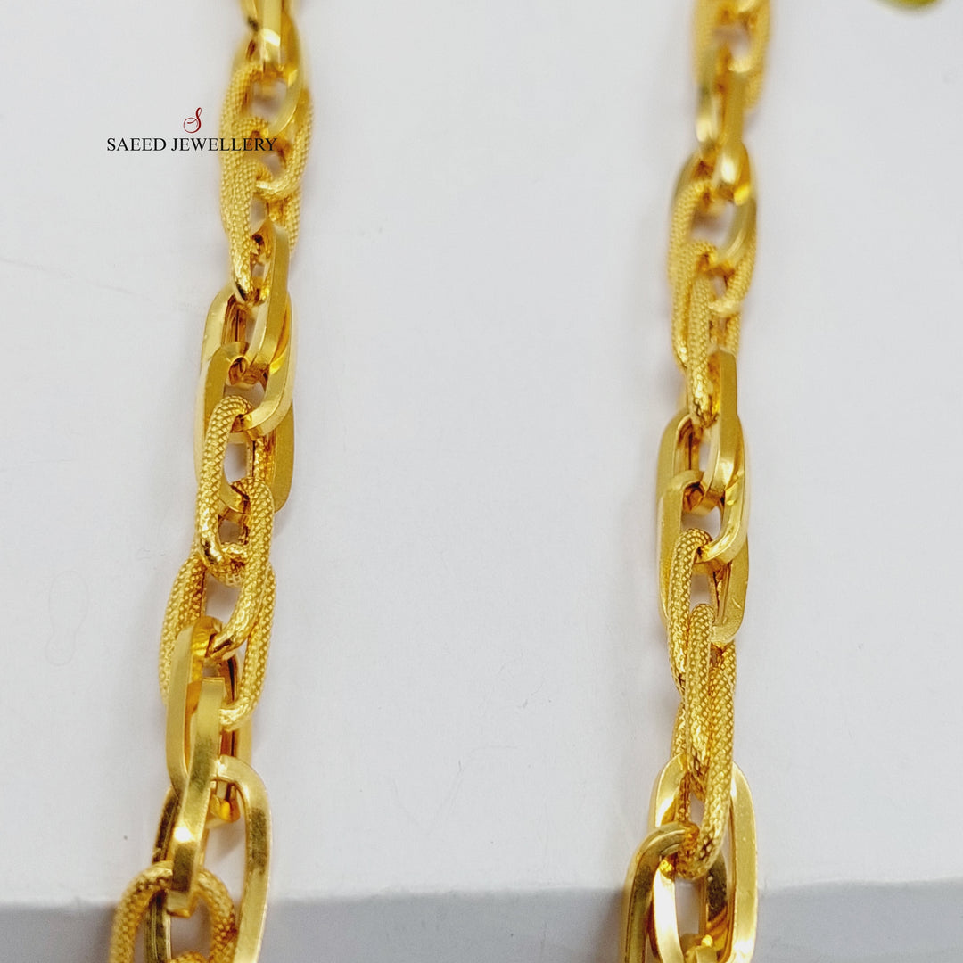 21K Gold Ounce Cuban Links Chain 70cm by Saeed Jewelry - Image 5