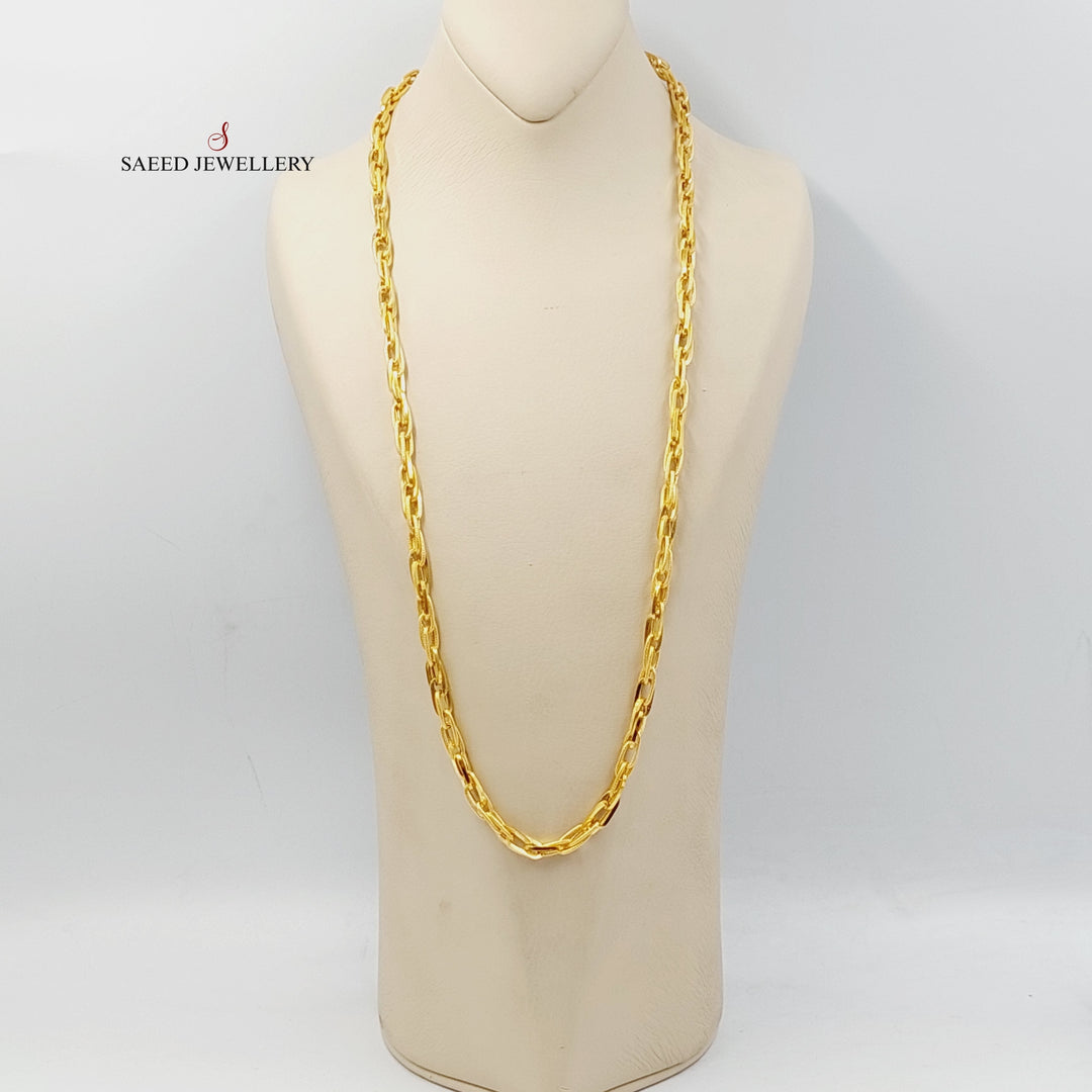 Ounce Cuban Links Chain 70cm Made Of 21K Yellow Gold by Saeed Jewelry-29120