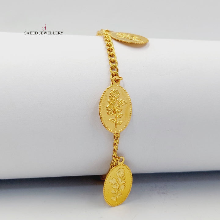 21K Gold Ounce Dandash Bracelet by Saeed Jewelry - Image 4
