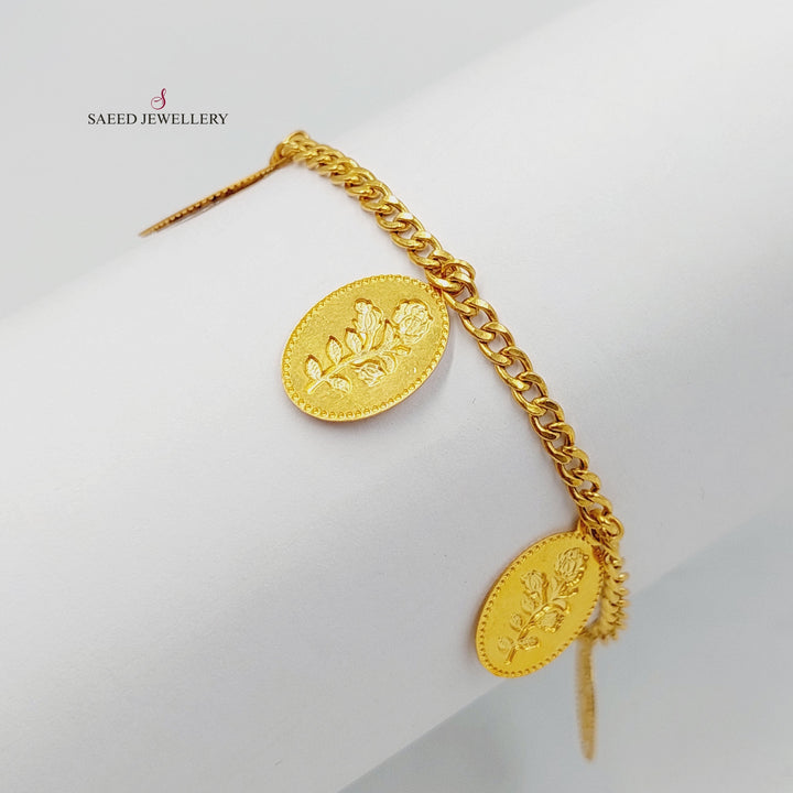 Ounce Dandash Bracelet  Made Of 21K Yellow Gold by Saeed Jewelry-30687