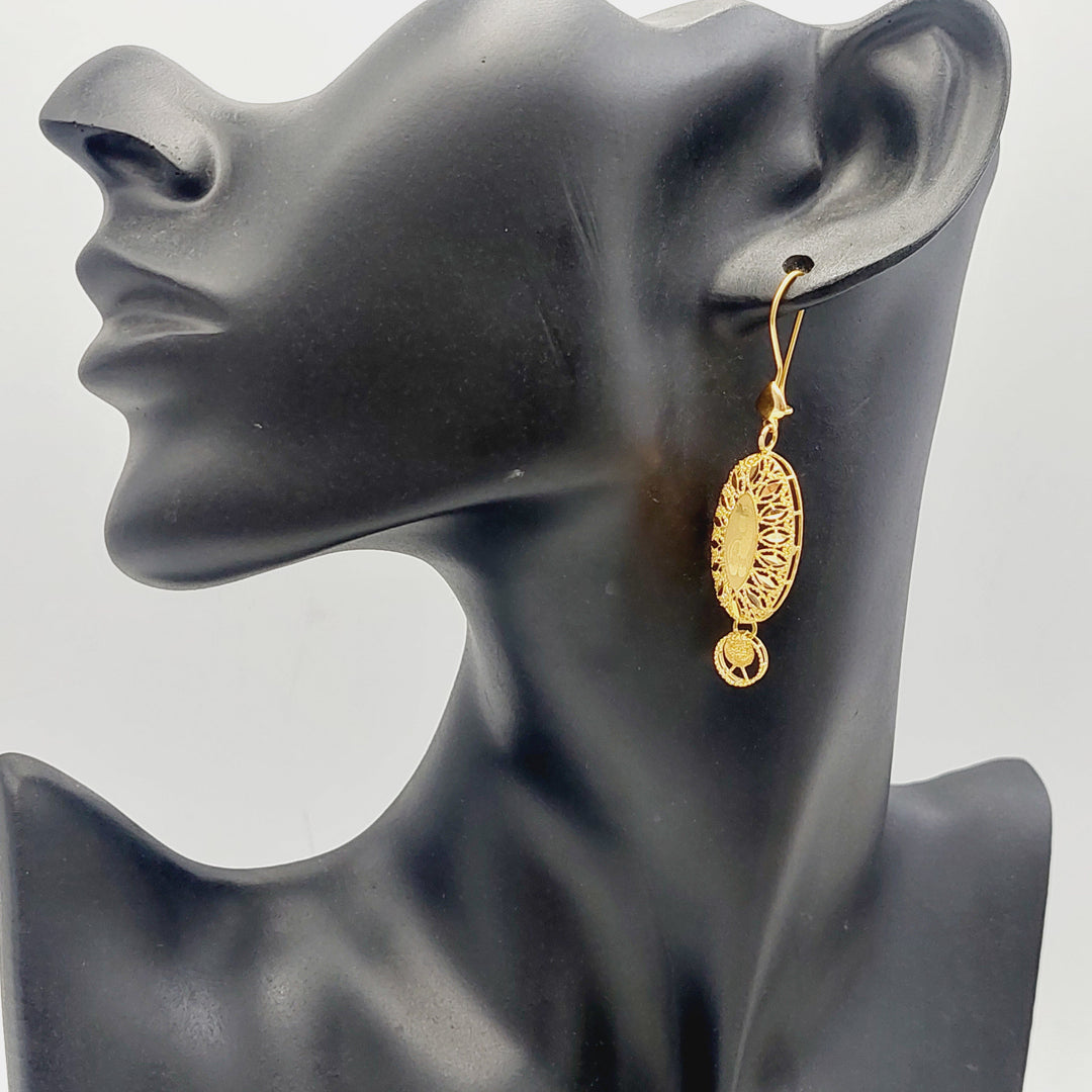 21K Gold Ounce Earrings by Saeed Jewelry - Image 3