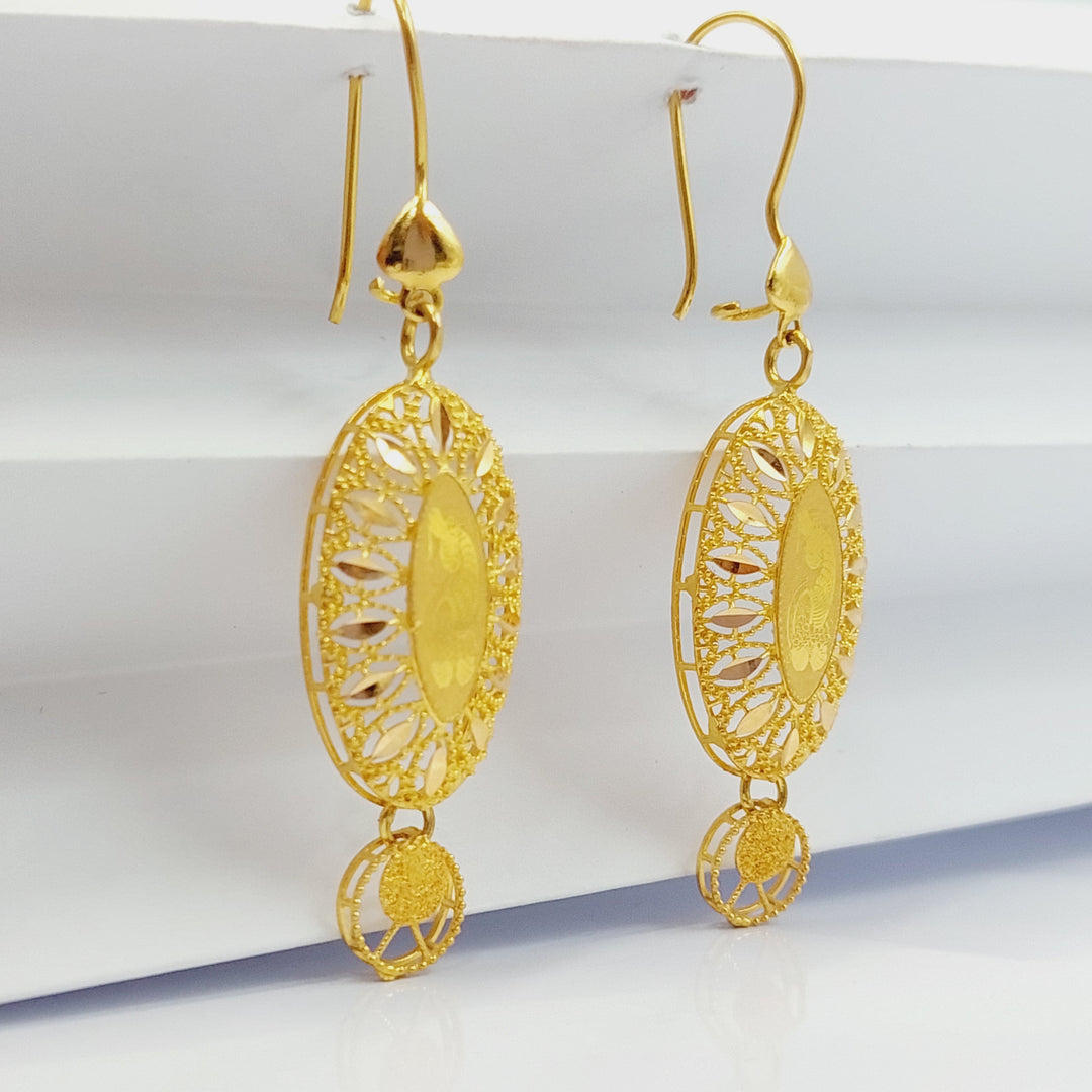 21K Gold Ounce Earrings by Saeed Jewelry - Image 4