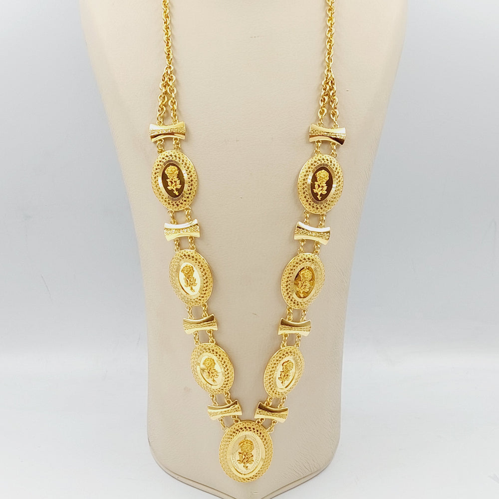 21K Gold Ounce Long Necklace by Saeed Jewelry - Image 2