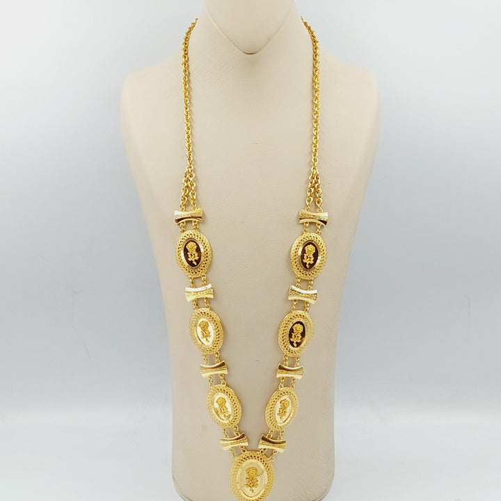 21K Gold Ounce Long Necklace by Saeed Jewelry - Image 3