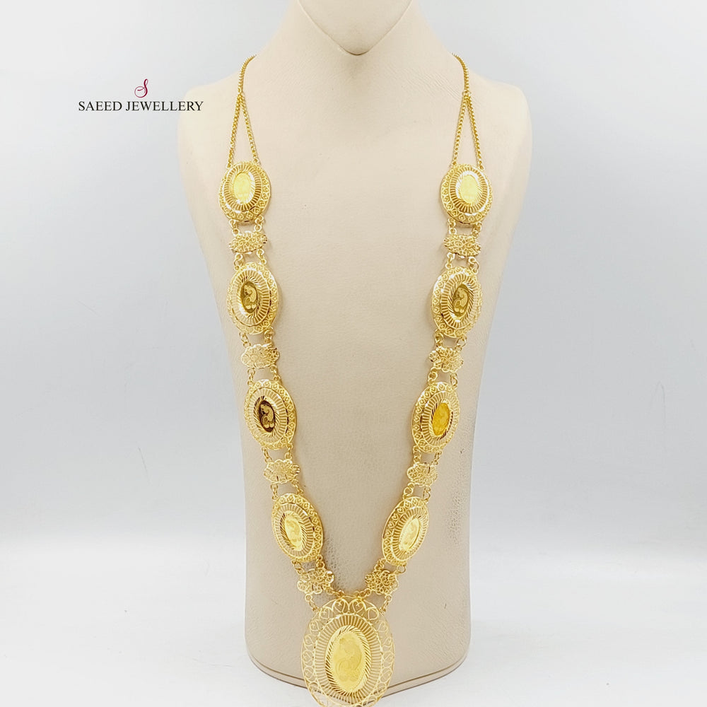 Ounce Necklace  Made Of 21K Yellow Gold by Saeed Jewelry-30009