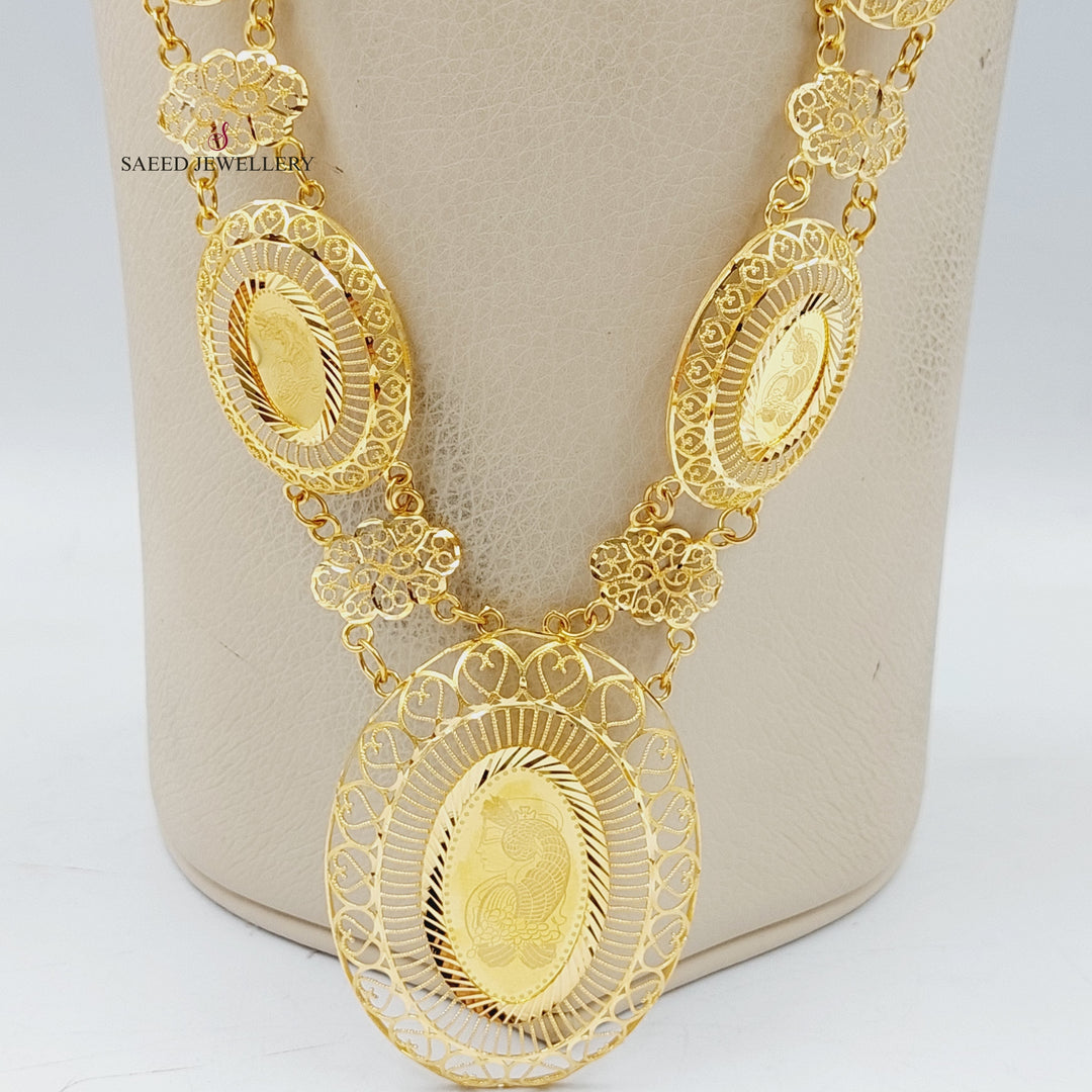 21K Gold Ounce Necklace by Saeed Jewelry - Image 4