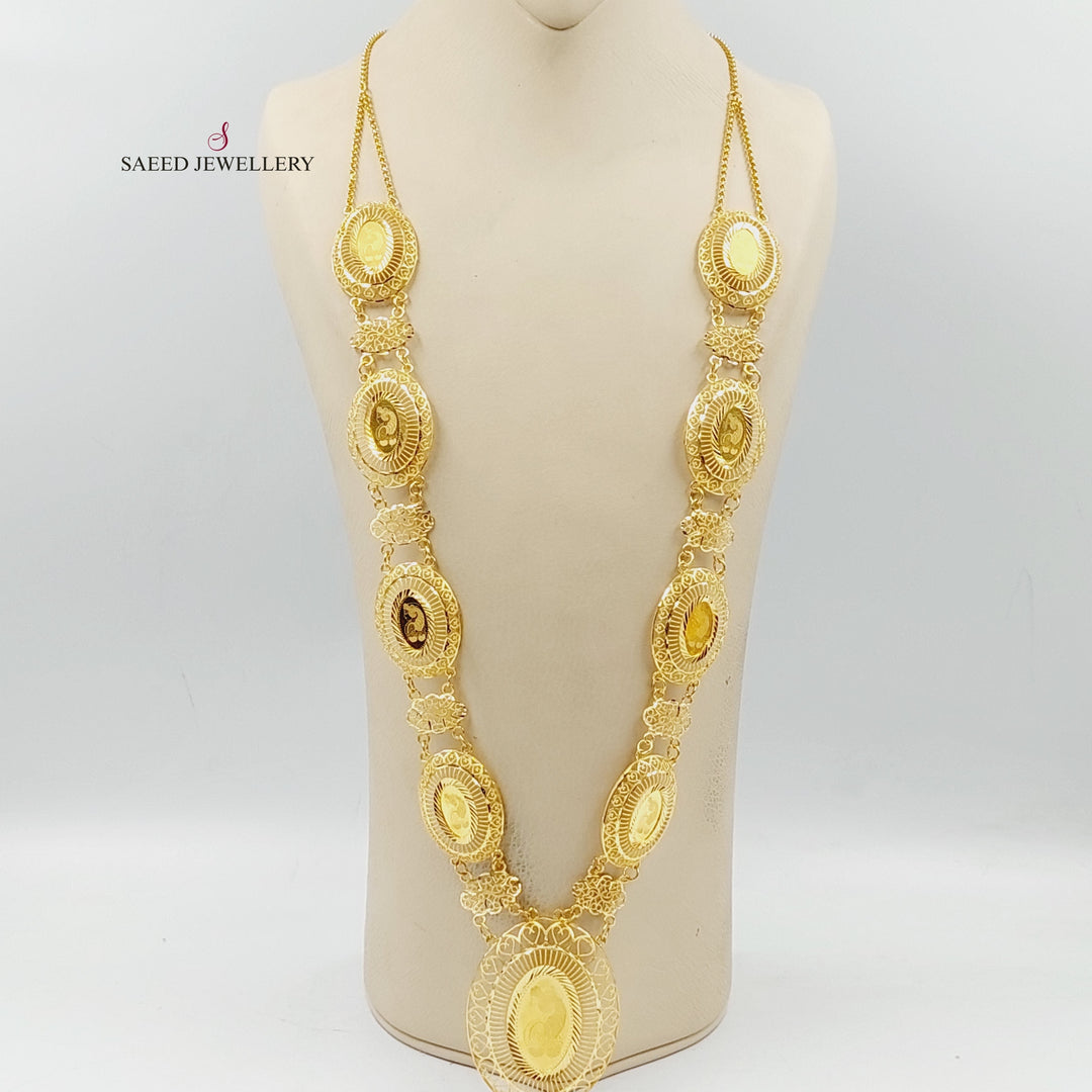Ounce Necklace  Made Of 21K Yellow Gold by Saeed Jewelry-30009