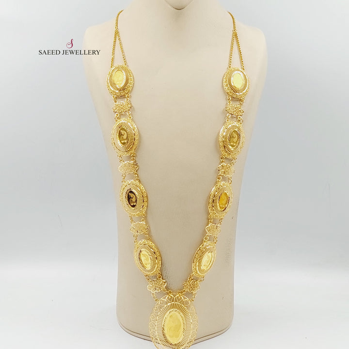 Ounce Necklace  Made Of 21K Yellow Gold by Saeed Jewelry-30009
