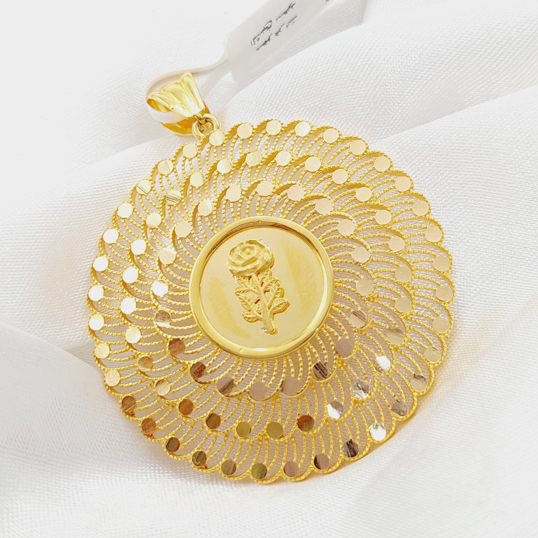 21K Gold Ounce Pendant by Saeed Jewelry - Image 8