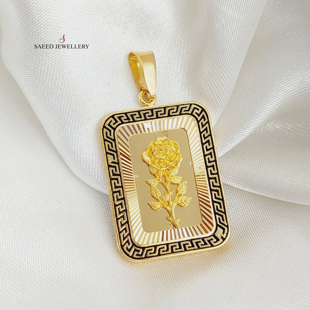 Ounce Pendant Made Of 21K Yellow Gold by Saeed Jewelry-28055