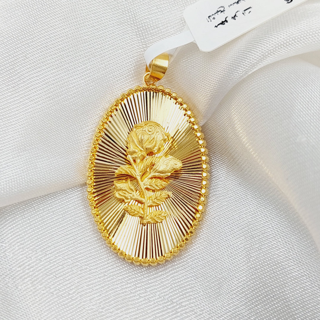 Ounce Pendant Made Of 21K Yellow Gold by Saeed Jewelry-28341