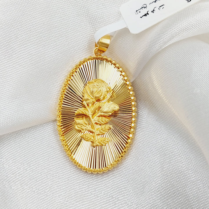 Ounce Pendant Made Of 21K Yellow Gold by Saeed Jewelry-28341