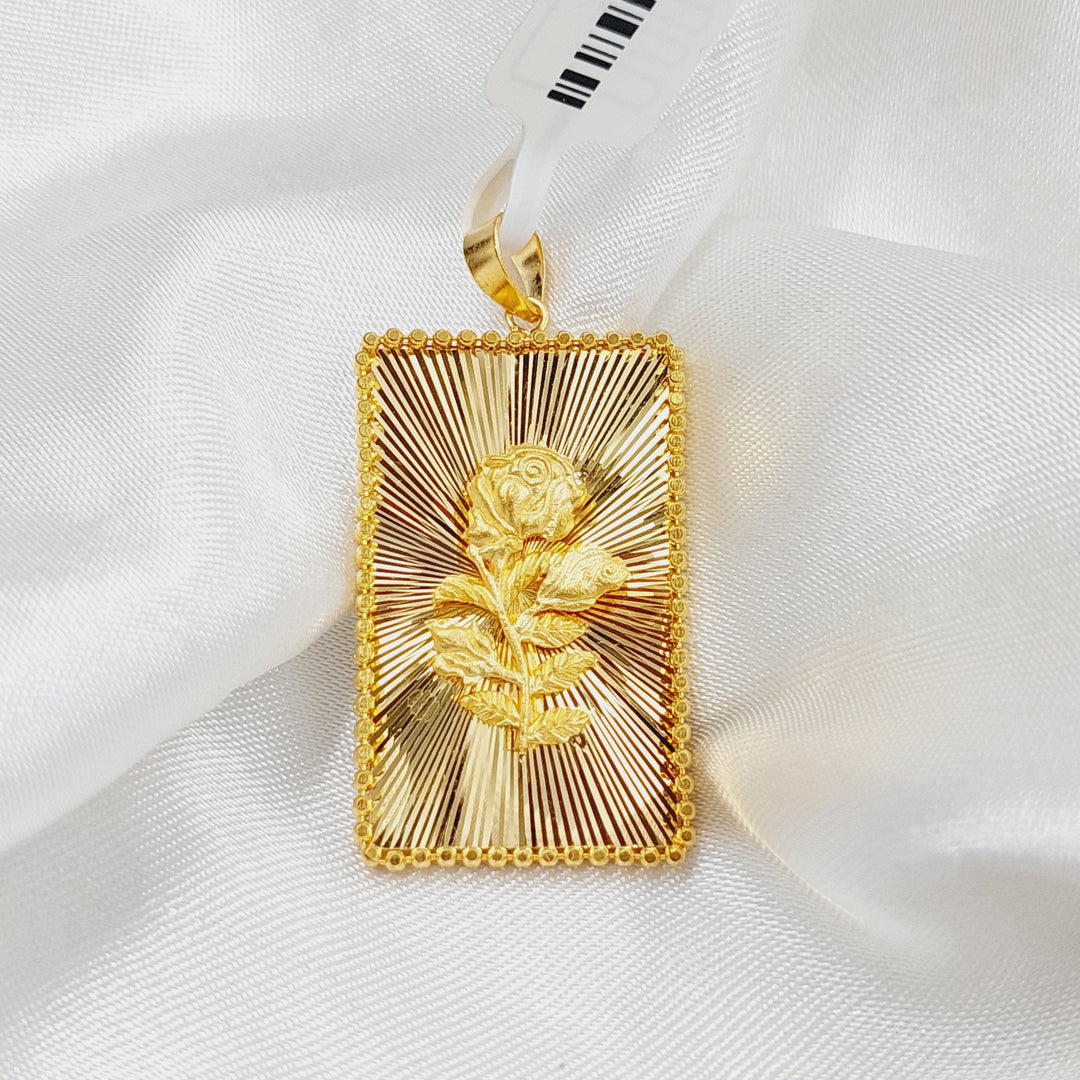 Ounce Pendant Made Of 21K Yellow Gold by Saeed Jewelry-28342