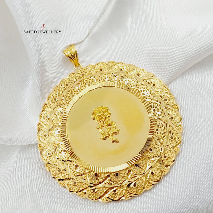 21K Gold Ounce Pendant by Saeed Jewelry - Image 4