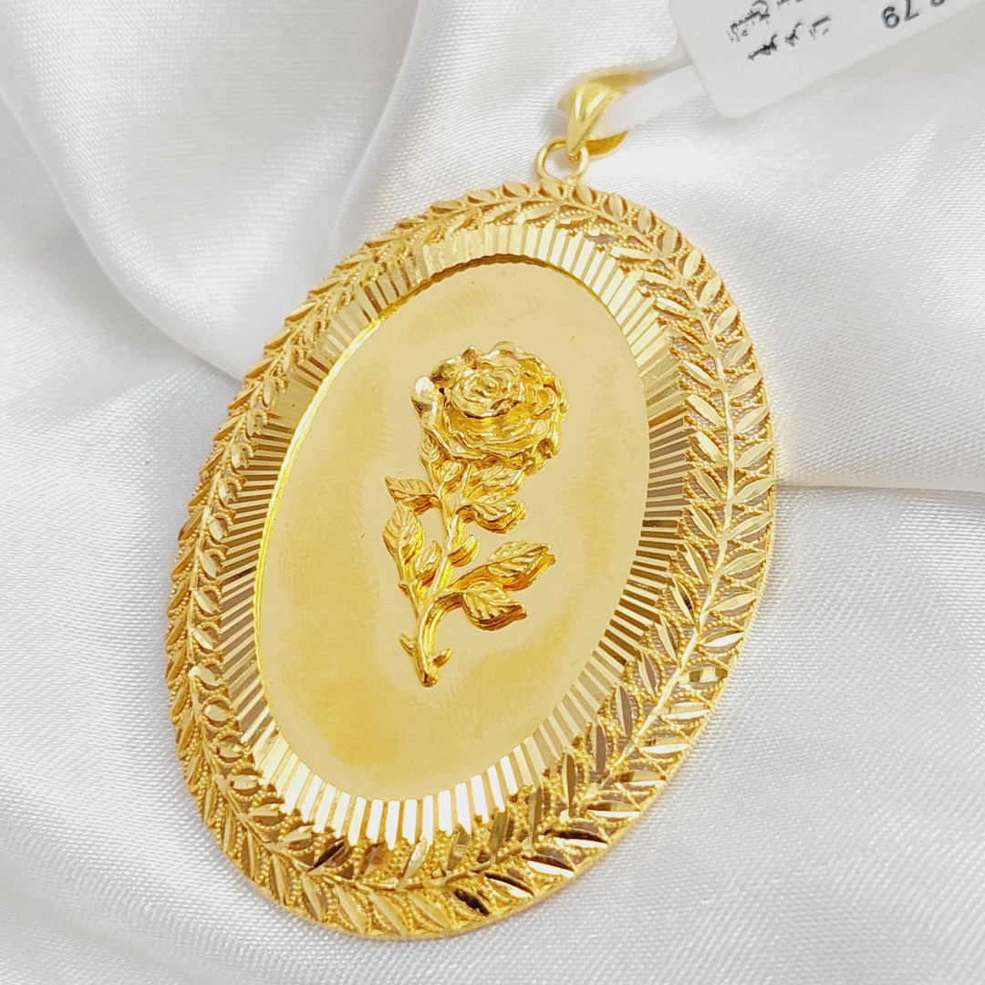Ounce Pendant Made Of 21K Yellow Gold by Saeed Jewelry-28474