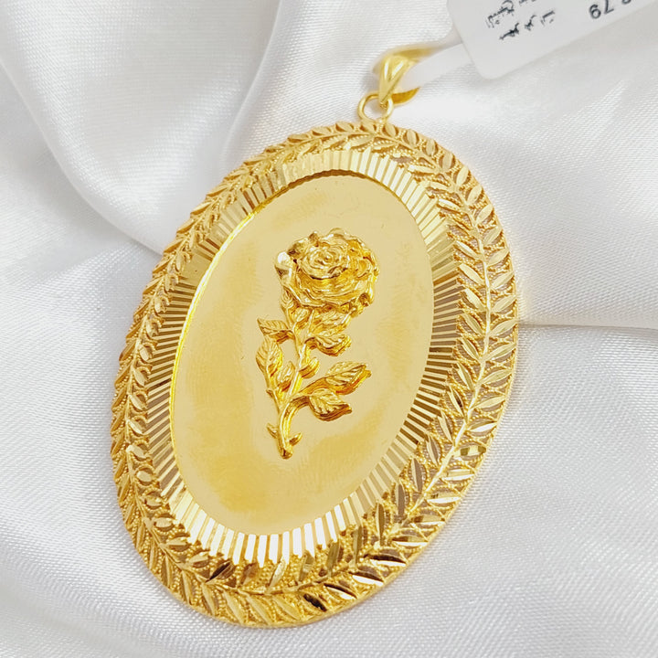 Ounce Pendant Made Of 21K Yellow Gold by Saeed Jewelry-28474