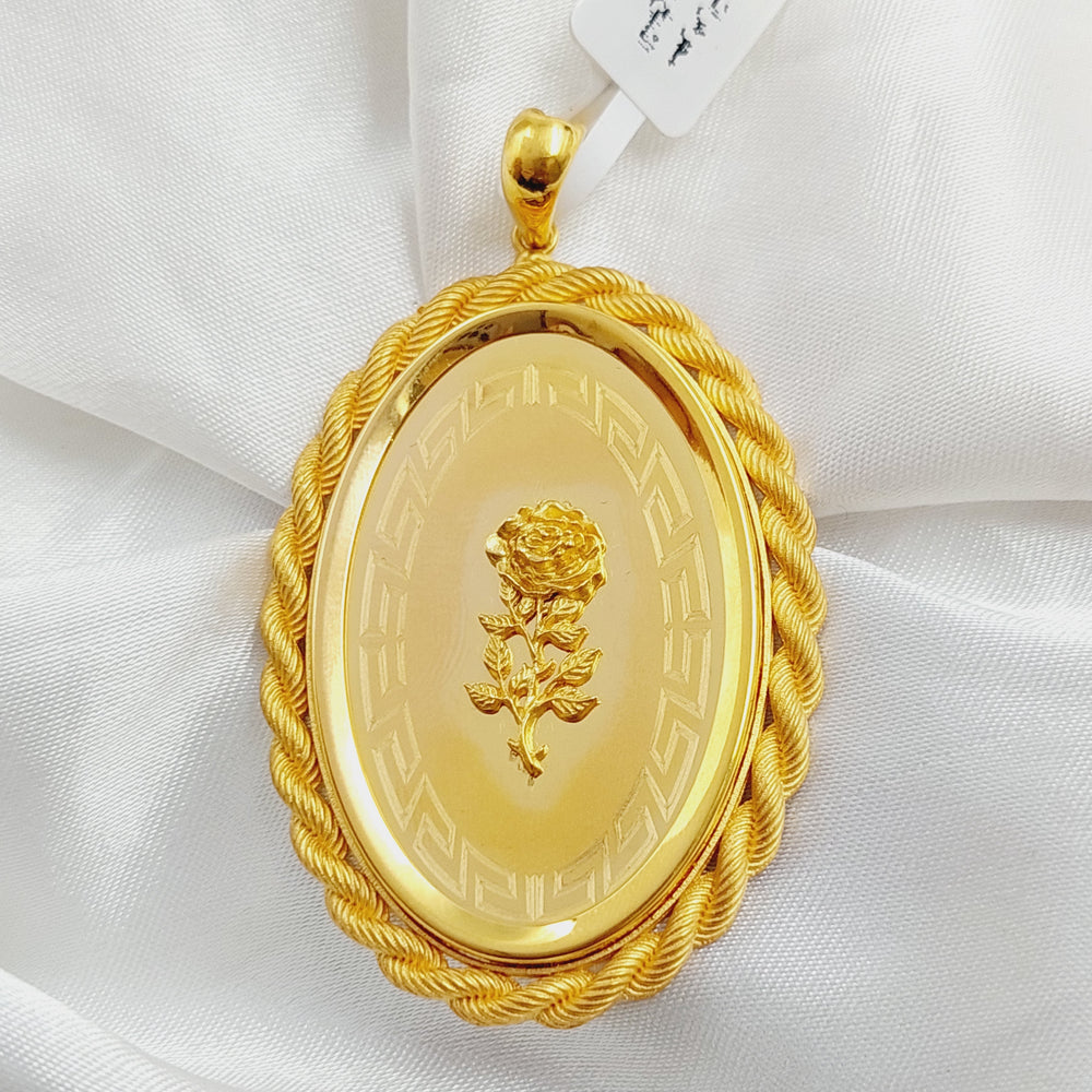 Ounce Pendant Made Of 21K Yellow Gold by Saeed Jewelry-28475