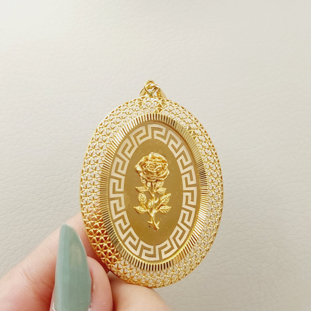 Ounce Pendant Made Of 21K Yellow Gold by Saeed Jewelry-28476