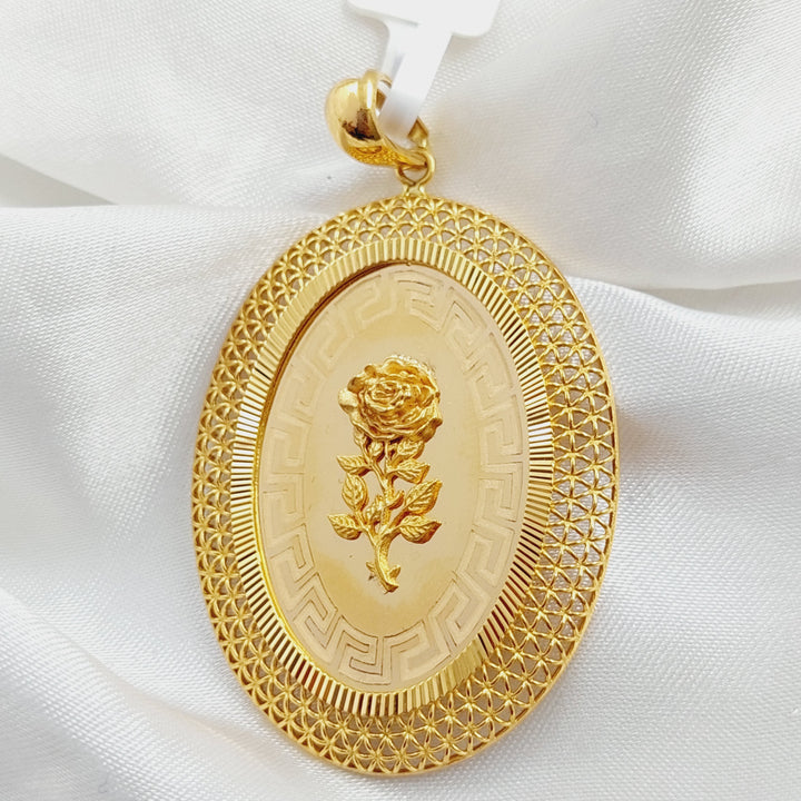 Ounce Pendant Made Of 21K Yellow Gold by Saeed Jewelry-28476