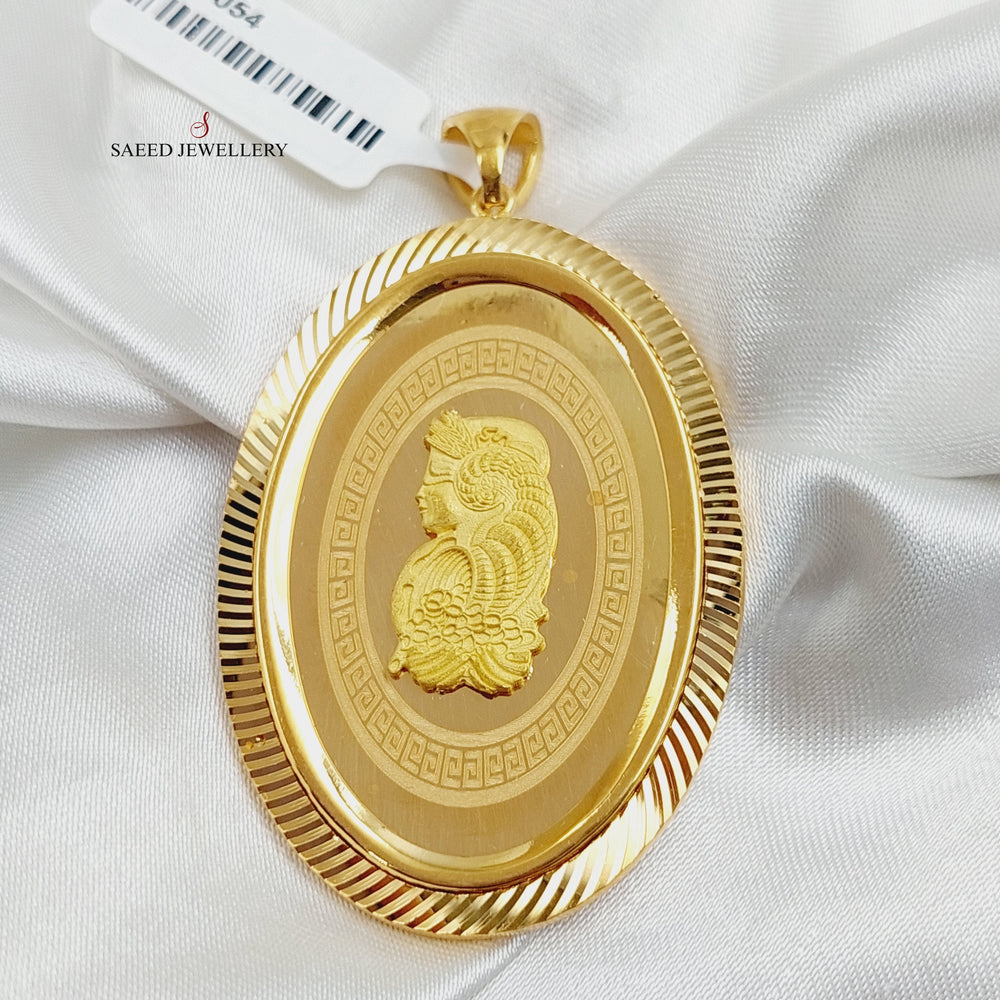 21K Gold Ounce Pendant by Saeed Jewelry - Image 2