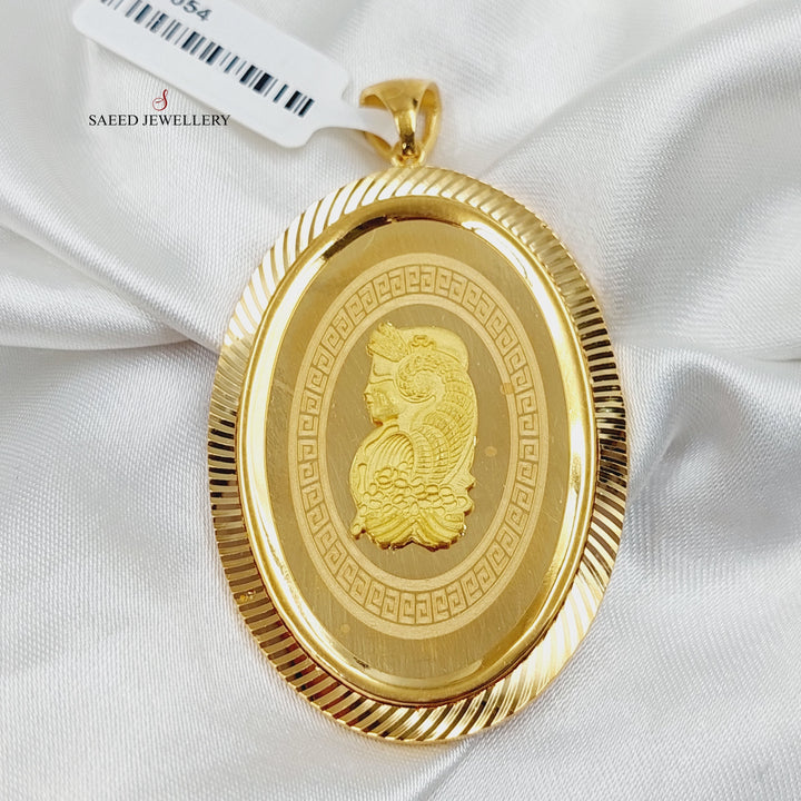 21K Gold Ounce Pendant by Saeed Jewelry - Image 5