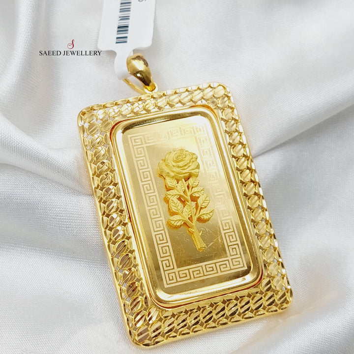 21K Gold Ounce Pendant by Saeed Jewelry - Image 4