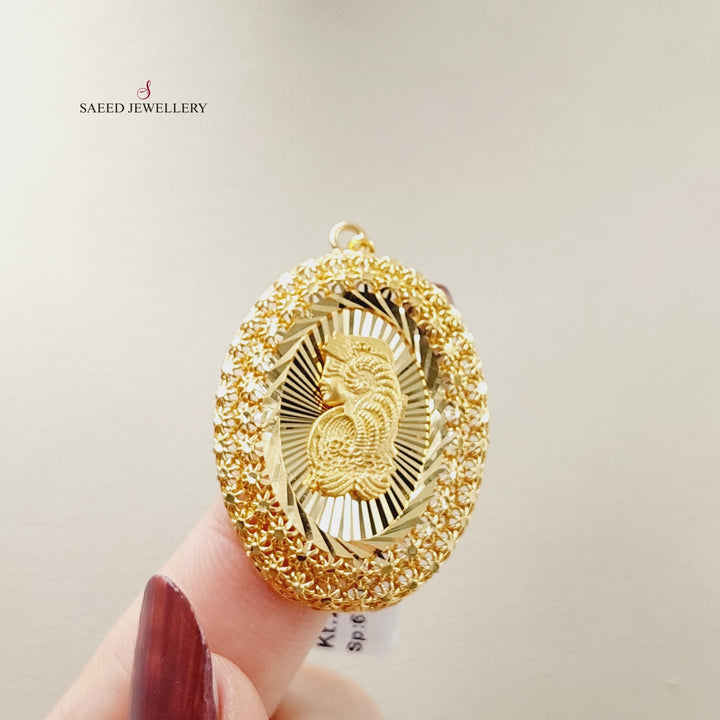 21K Gold Ounce Pendant by Saeed Jewelry - Image 2