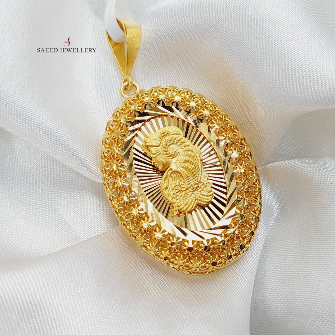 21K Gold Ounce Pendant by Saeed Jewelry - Image 3