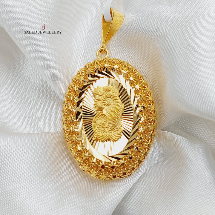 21K Gold Ounce Pendant by Saeed Jewelry - Image 4